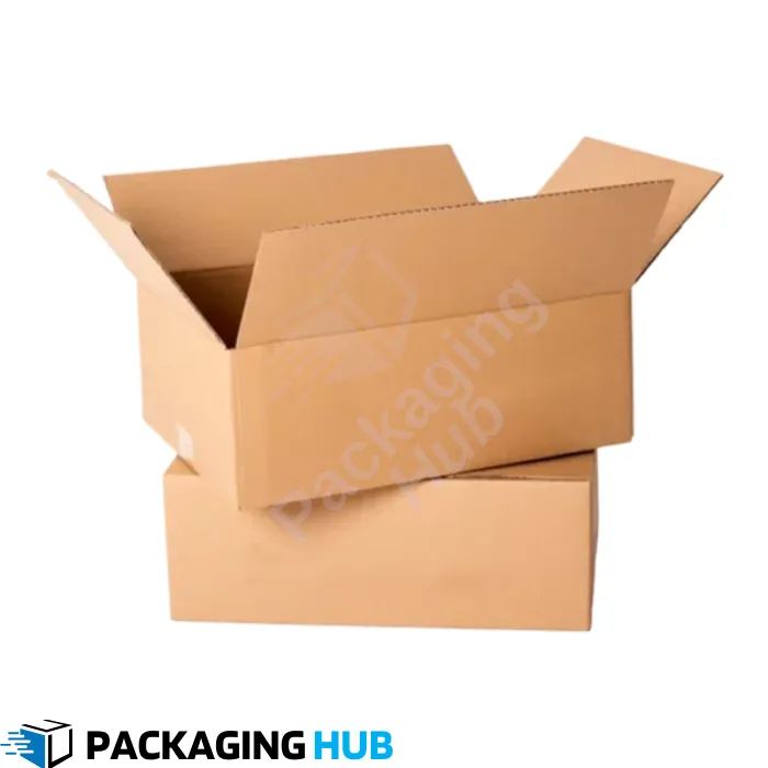 A custom-branded corrugated box featuring a printed logo for a professional touch.