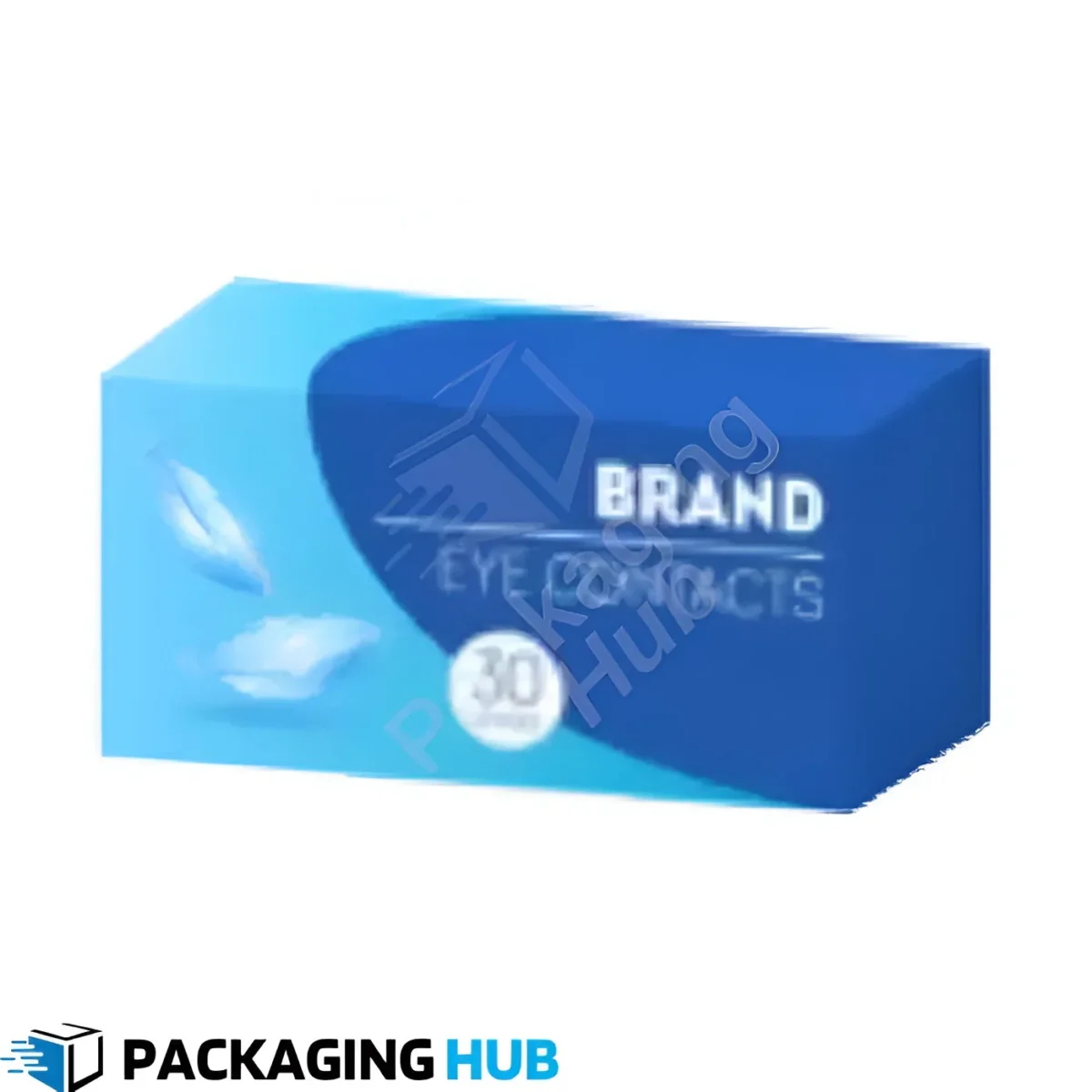 Custom contact lens boxes featuring logo branding for personalized packaging.