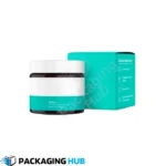 Custom cream boxes featuring logo branding for personalized cosmetic packaging.