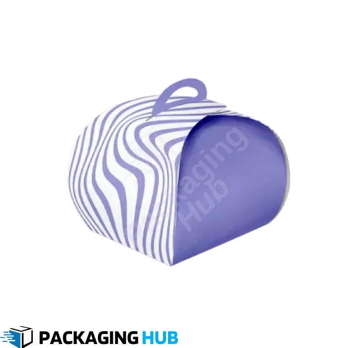 Custom-designed cake boxes with logo printing and branding.