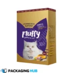 Custom boxes for premium dog food products, designed to highlight organic ingredients and gourmet dog food packaging.
