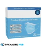 Custom face mask boxes designed for retail display with attractive branding and design.