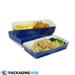 Custom food trays for catering services, designed to keep food fresh and stylish for events, weddings, and parties.