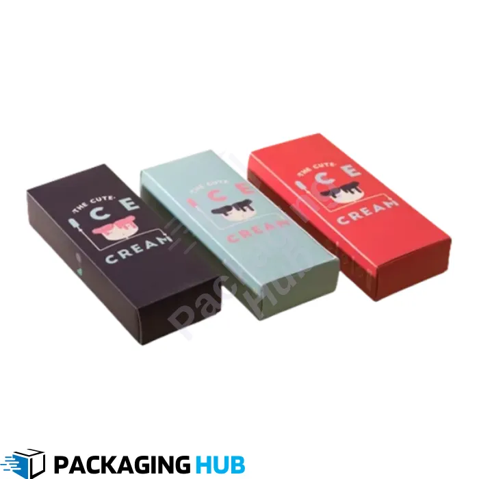 Custom ice cream boxes for retail and wholesale, designed for bulk packaging and distribution.