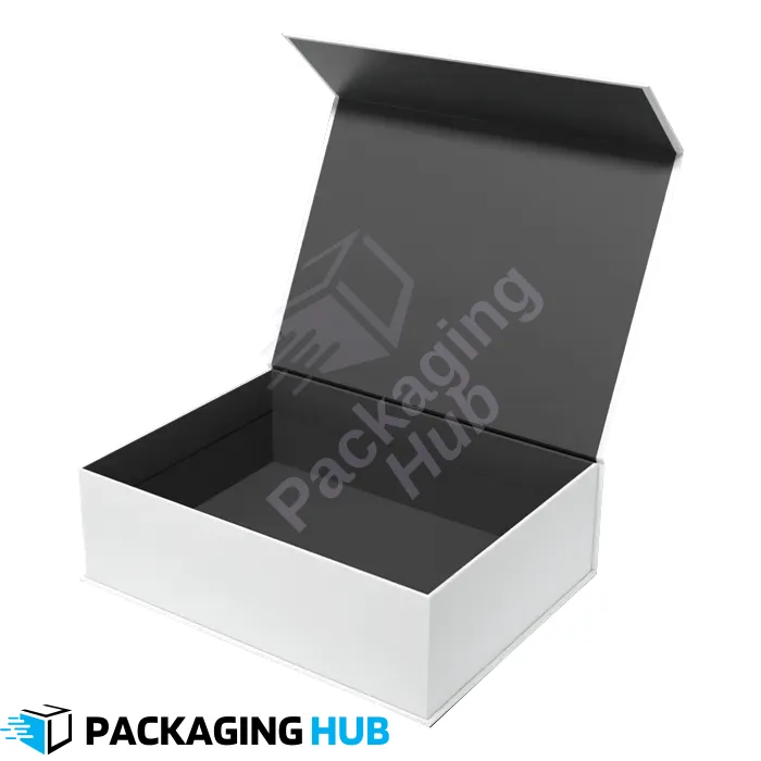 Luxury custom magnetic closure box offering premium packaging for high-end products, with secure and stylish design.
