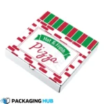 Custom printed pizza boxes with your pizzeria’s logo and design. Create a unique and branded packaging solution for your pizzas.