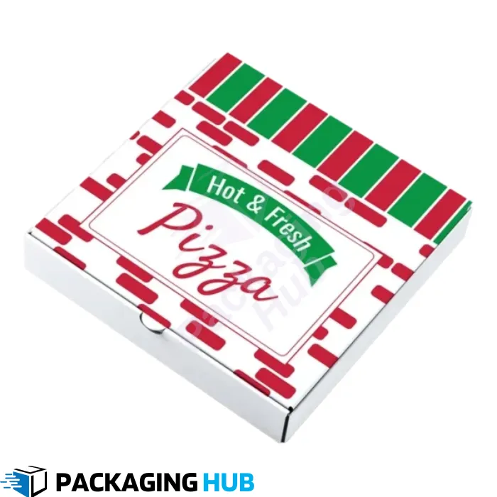 Custom printed pizza boxes with your pizzeria’s logo and design. Create a unique and branded packaging solution for your pizzas.