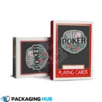 Custom printed playing card boxes with your brand logo and design for personalized packaging.