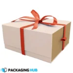 Custom rigid gift box with an elegant design and sturdy construction, perfect for luxury gifts.