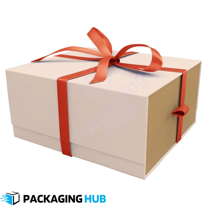 Custom rigid gift box with an elegant design and sturdy construction, perfect for luxury gifts.