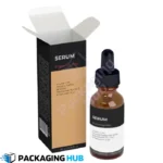 Custom serum packaging boxes for skincare brands with elegant design and durability