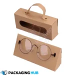 A sleek custom sunglasses box designed to protect and store sunglasses securely.