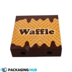 Custom waffle boxes designed for packaging waffles with personalized branding and designs.