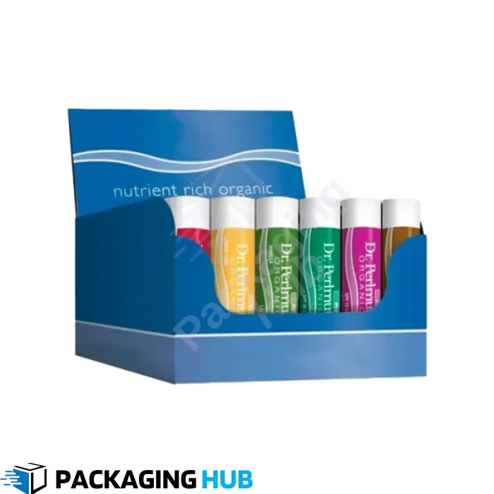 Eco-friendly Chapstick packaging made from recyclable and biodegradable materials.