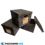 Close-up view of sturdy, recyclable materials used in custom archive boxes.