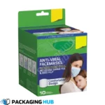 Eco-friendly custom face mask boxes made from recyclable and biodegradable materials.