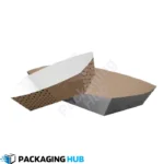 Eco-friendly custom food tray packaging made from recyclable materials, perfect for sustainable food packaging.