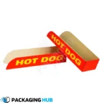 Eco-friendly custom hotdog boxes made from recyclable and biodegradable materials, perfect for sustainability-focused businesses.