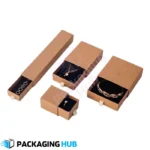 Eco-friendly custom necklace box made from sustainable materials, offering an environmentally conscious packaging solution.