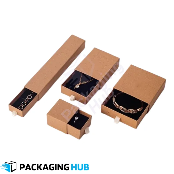 Eco-friendly custom necklace box made from sustainable materials, offering an environmentally conscious packaging solution.
