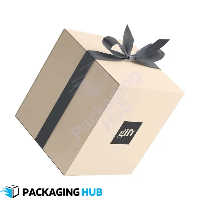 Eco-friendly custom rigid gift box made from sustainable materials, perfect for environmentally conscious packaging.