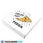 Eco-friendly pizza boxes made from biodegradable materials. Sustainable and recyclable packaging for pizzas and baked goods.