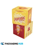 Eco-friendly popcorn boxes made from biodegradable materials. Sustainable and recyclable packaging for popcorn and snacks.
