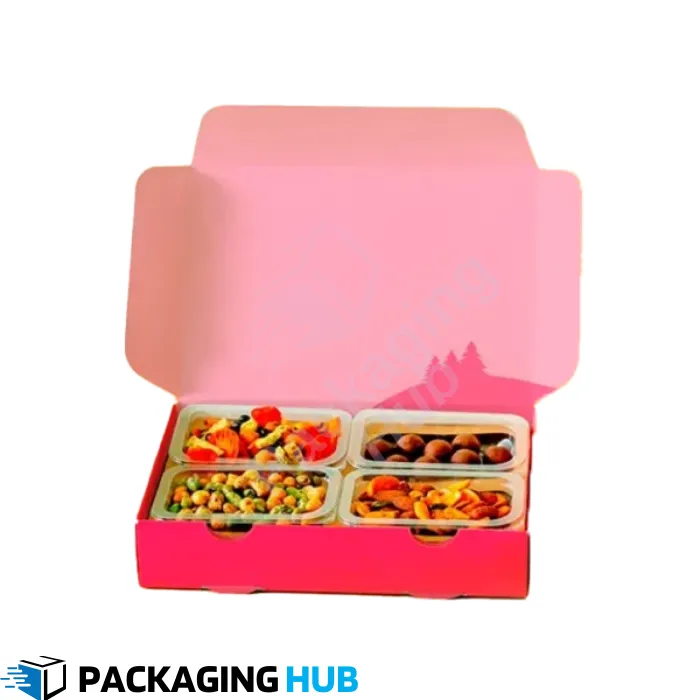 Eco-friendly snack boxes made from recyclable materials for sustainable packaging.