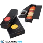 Eco-friendly sushi packaging made from recyclable materials, ideal for sustainable sushi restaurants.