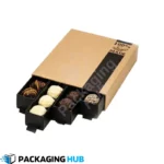 Eco-friendly truffle boxes made from recyclable materials for sustainable chocolate packaging.