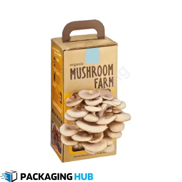 Eco-friendly custom mushroom boxes designed to keep mushrooms fresh and safe during transport. Sustainable packaging solutions for mushrooms.