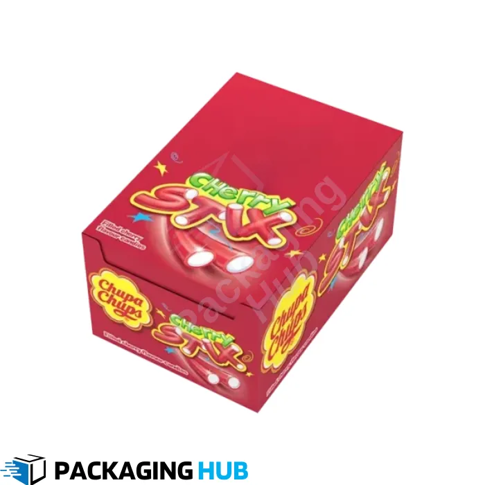 Custom lollipop packaging boxes with personalized designs for weddings, corporate giveaways, and events.