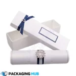 Luxury custom wedding card boxes with premium finishes like foil stamping, embossing, and velvet lining.