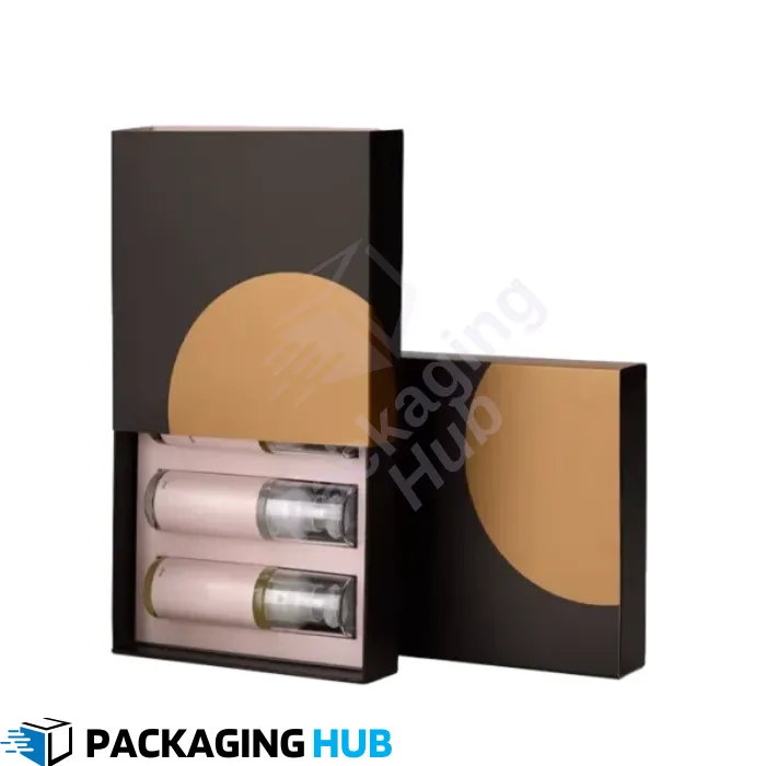 Luxury lipstick packaging with premium finishes like foil stamping and embossing for high-end lipstick products.