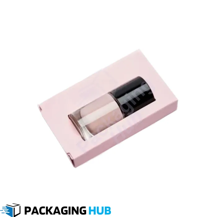 Custom nail polish packaging designed for retail and online store presentation
