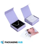 Personalized custom necklace box with custom engraving, ideal for gifting and branding purposes.