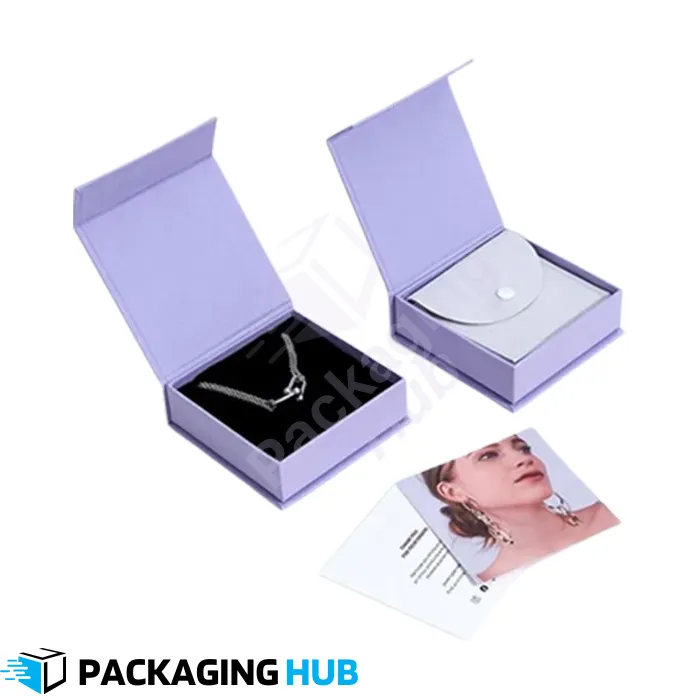 Personalized custom necklace box with custom engraving, ideal for gifting and branding purposes.
