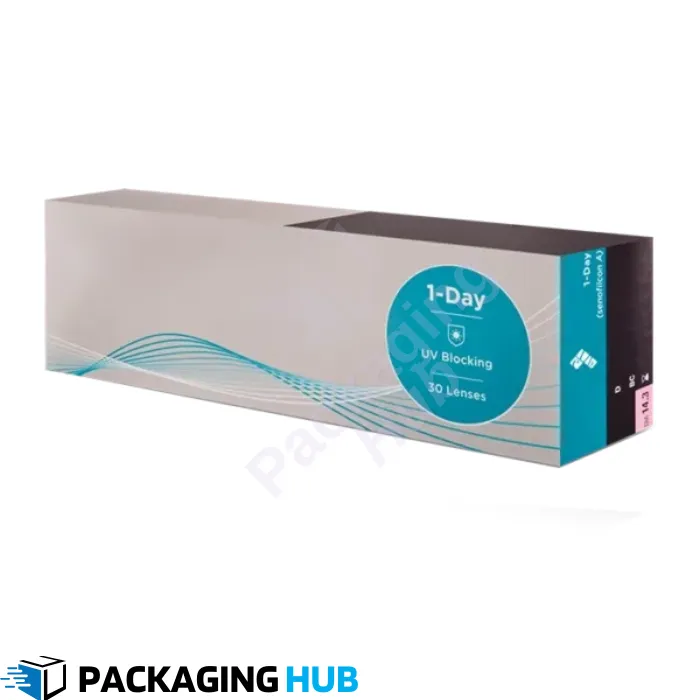 Custom contact lens boxes designed for premium eyewear and cosmetic packaging.