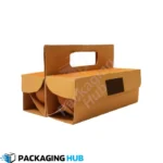 Recyclable custom beverage box for bottles and cans.