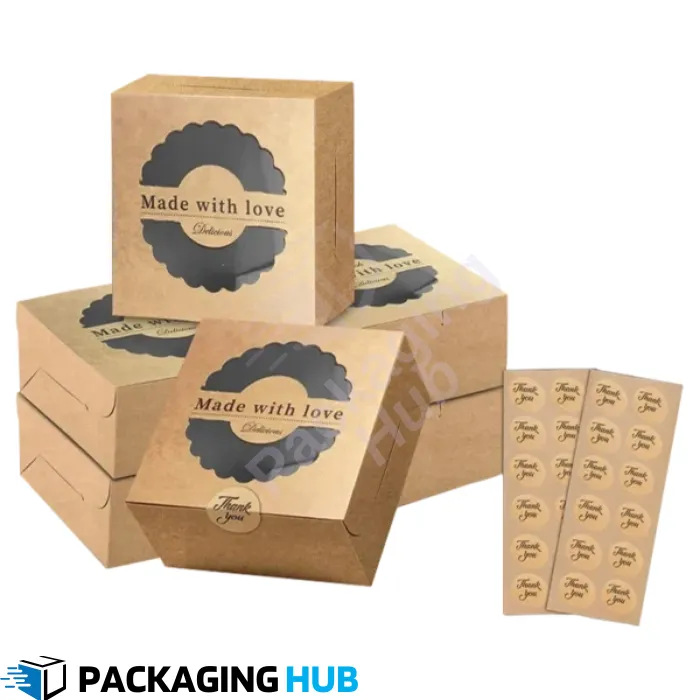 Sustainable bakery box with a premium finish.