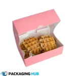 Attractive waffle boxes designed for retail use, perfect for display and presentation in waffle shops.