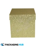 Wholesale custom glitter boxes available in bulk for businesses, offering affordable luxury packaging with a glittery finish.