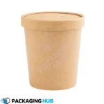 1000ml disposable Kraft paper soup bowl with lid for large servings