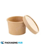 350ml disposable Kraft paper soup bowl with leak-proof lid