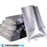 Side view showing seal structure of aluminium retort pouch for thermal food packaging