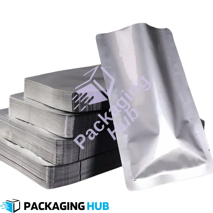 Side view showing seal structure of aluminium retort pouch for thermal food packaging