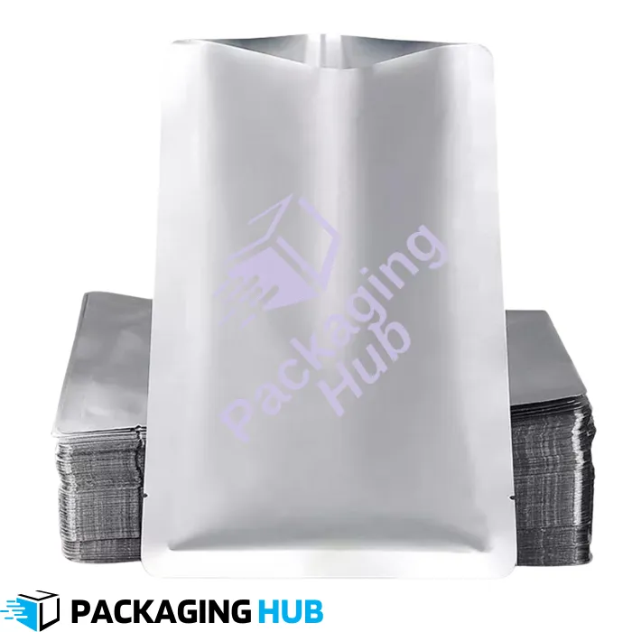 Group of aluminium 3 side seal retort pouches used in industrial food export