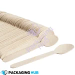 Bulk pack of disposable wooden spoons, perfect for events or business needs.