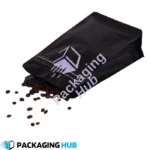 Coffee standup pouch with one-way degassing valve and resealable zip