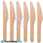 Eco-friendly disposable wooden knife made from sustainable wood, perfect for environmentally-conscious consumers.